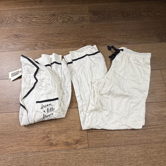 Kate Spade Women's Pajama Pant Set White NWT Size S, Pants Long Sleeve Preppy - Picture 1 of 16